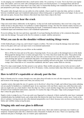 Windshield Repair During Road Trips: Emergency Options