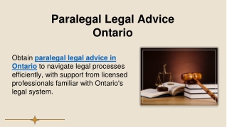 Paralegal Legal Advice Ontario