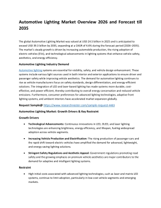 Automotive Lighting Market
