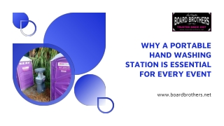 Why a Portable Hand Washing Station Is Essential for Every Event