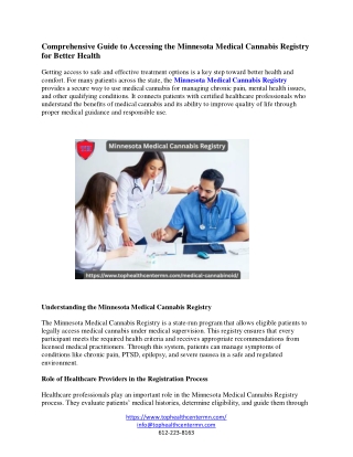 Comprehensive Guide to Accessing the Minnesota Medical Cannabis Registry for Better Health
