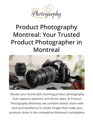 Product Photography Montreal: Your Trusted Product Photographer in Montreal