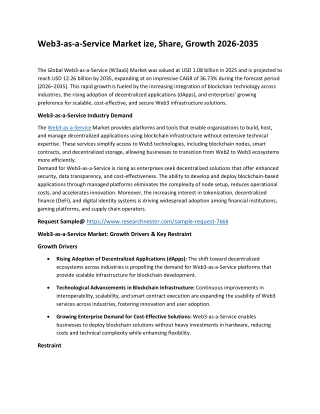 Web3-as-a-Service (W3aaS) Market