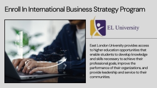 Enroll In International Business Strategy Program
