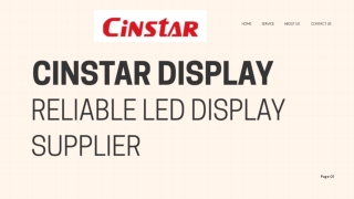 Cinstar Display Reliable LED display supplier