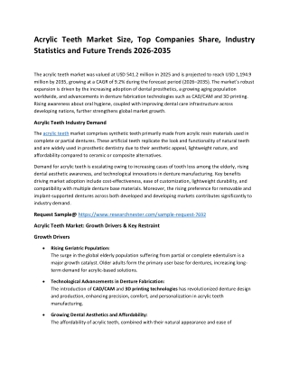 Acrylic Teeth Market