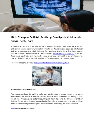 Little Chompers Pediatric Dentistry Your Special Child Needs Special Dental Care (1)