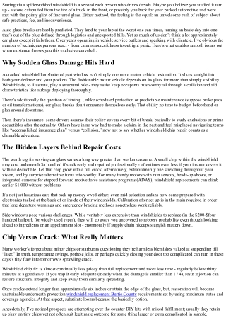 Managing Unexpected Costs From Sudden Auto Glass Breaks.
