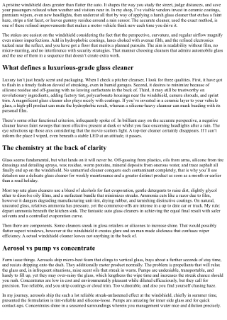 The Best Glass Cleaners for Safe Windshield Maintenance