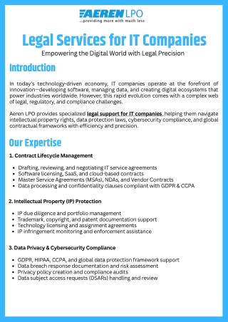 Legal Services for IT Company | Aeren LPO