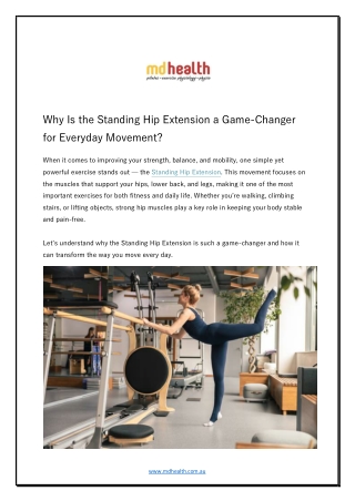 Why Is the Standing Hip Extension a Game-Changer for Everyday Movement