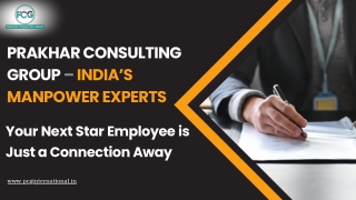 Leading Manpower Consultancy in India | Prakhar Consulting Group