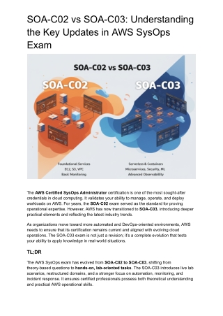 SOA-C02 vs SOA-C03_ Understanding the Key Updates in AWS SysOps Exam