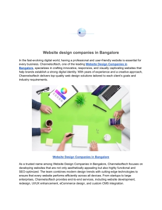 Website design companies in Bangalore