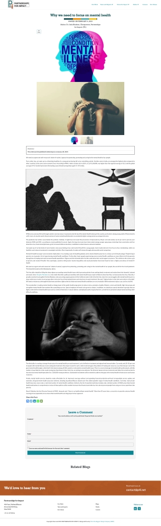 Why We Need to Focus on Mental Health