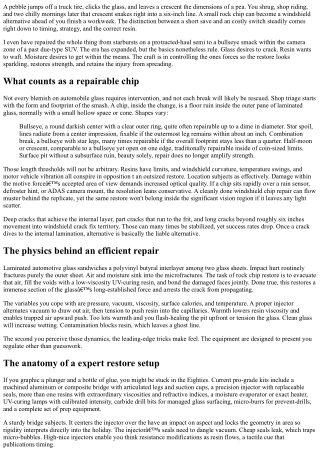 Rock Chip Repair Techniques: Modern Methods Explained