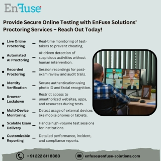 Provide Secure Online Testing with EnFuse Solutions’ Proctoring Services