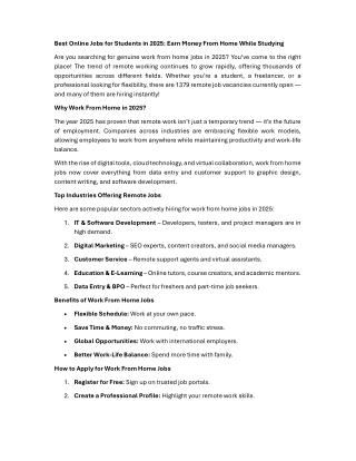Best Online Jobs for Students in 2025 Earn Money From Home While Studying
