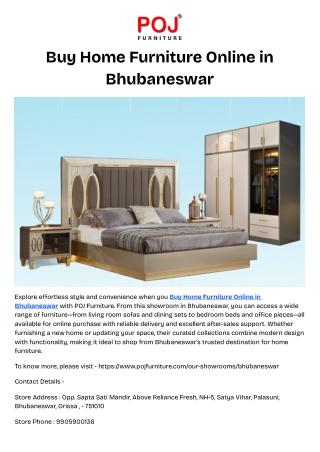 Buy Home Furniture Online in Bhubaneswar