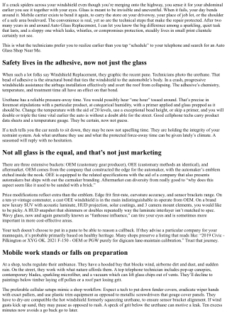 Mobile Auto Glass Replacement: What Technicians Want You to Know