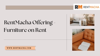 RentMacha Offering - Furniture on Rent