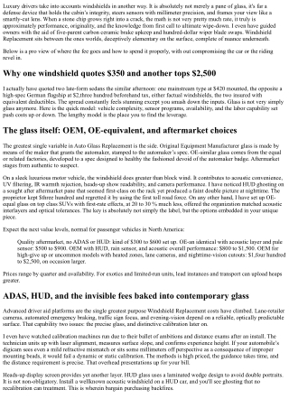 Windshield Replacement Costs: What Factors Matter Most