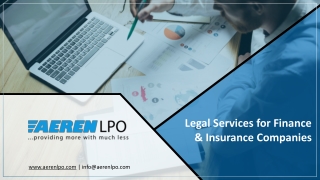 Legal Services for Finance and Insurance Companies