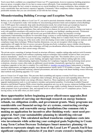 Common Mistakes Building Owners Make With Resident Law 97-- and How to Avoid The