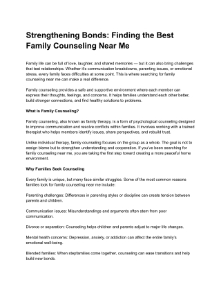 Strengthening Bonds_ Finding the Best Family Counseling Near Me