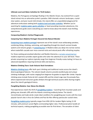 Ultimate Land and Water Activities for Thrill-Seekers