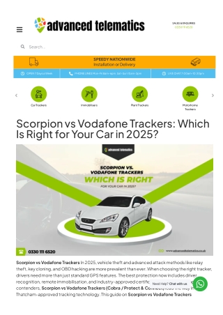 Scorpion vs Vodafone Trackers: Which Is Right for Your Car in 2025?