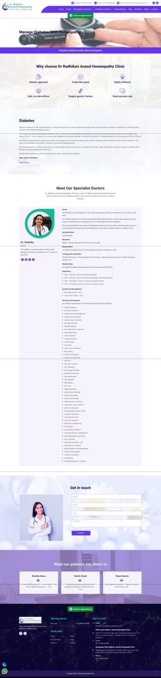 Manage Diabetes With Homeopathy in HSR Layout