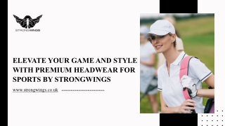 Elevate Your Game with Strongwings Sports Headwear