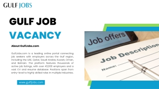 Gulf Job Vacancy