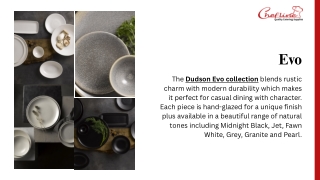Dudson Evo Crockery Collection | Hand-Glazed Rustic Tableware for Casual Dining