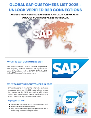 Empower B2B Marketing Outreach With Our SAP Customers List