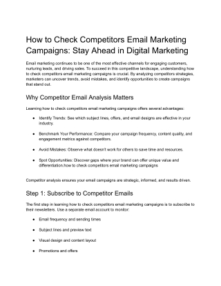 How to check competitors email marketing campaigns_