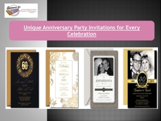 Unique Anniversary Party Invitations for Every Celebration