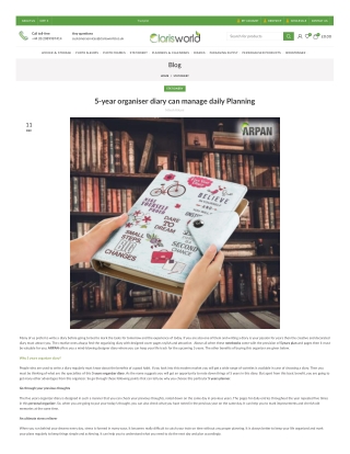 5-Year Organiser Diary – Track Your Life in Style