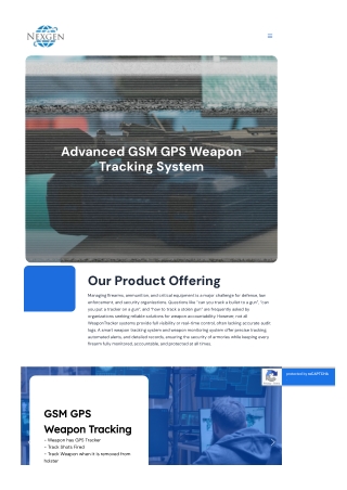 GSM GPS Weapon Tracking System - NexGenIoT