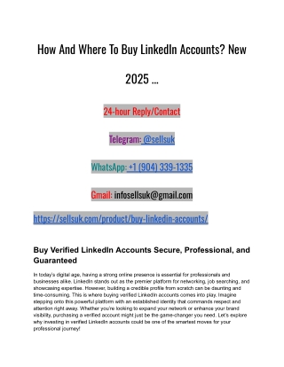 How And Where To Buy LinkedIn Accounts