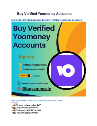 Buy Verified Yoomoney Accounts – Instant & Secure Accounts