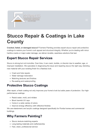 Stucco Crack Repair​