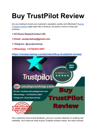 Buy TrustPilot Review