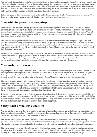 Botox Questions to Ask at Your Consultation