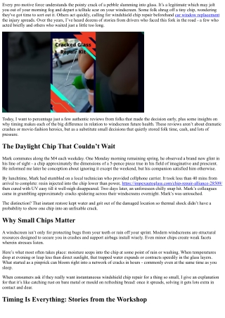 Customer Stories: How Timely Repairs Saved Their Windscreens!