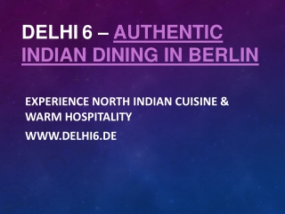 Authentic Indian Restaurant in Berlin