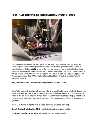 HashTAGit_ Leading the Future of Digital Marketing in India