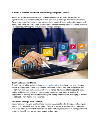 Is It Time to Rebrand Your Social Media Strategy Signs to Look For