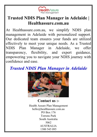 Trusted NDIS Plan Manager in Adelaide | Healthassure.com.au